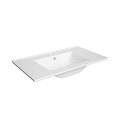 Керамическая раковина для ванной PLAN80, 80x1,5x46 см., белая, встраивается в мебель для ванной комнаты. цена и информация | Раковины | 220.lv