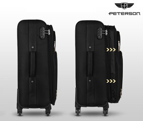 3 mīksto koferu komplekts - peterson cena un informācija | Koferi, ceļojumu somas | 220.lv