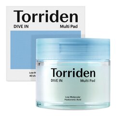 Tonika spilventiņi ar hialuronskābi Torriden Dive-In Toner Pads (80 spilventiņi) цена и информация | Средства для очищения лица | 220.lv