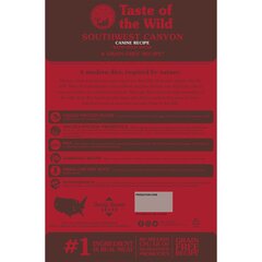 Taste of the Wild bezgraudu suņu barība ar cūkgaļu, 5.6 kg cena un informācija | Sausā barība suņiem | 220.lv