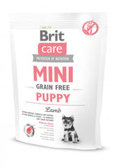 Brit Care Mini Puppy Lamb hipoalerģiska, bezgraudu sausā barība mazo šķirņu kucēniem un viņu mātēm, 0,4 kg cena un informācija | Sausā barība suņiem | 220.lv