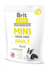 Brit Care Mini Adult Lamb hipoalerģiska, bezgraudu sausā barība mazo šķirņu suņiem, 0,4 kg cena un informācija | Sausā barība suņiem | 220.lv