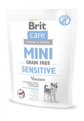 Brit Care Mini Sensitive гипоаллергенный, беззерновой сухой корм для чувствительных собак мелких пород, 0,4 кг цена и информация | Сухой корм для собак | 220.lv