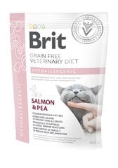 Brit GF Veterinary Diets Cat Hypoallergenic сухой корм для кошек-аллергиков, 0,4 кг цена и информация | Сухой корм для кошек | 220.lv