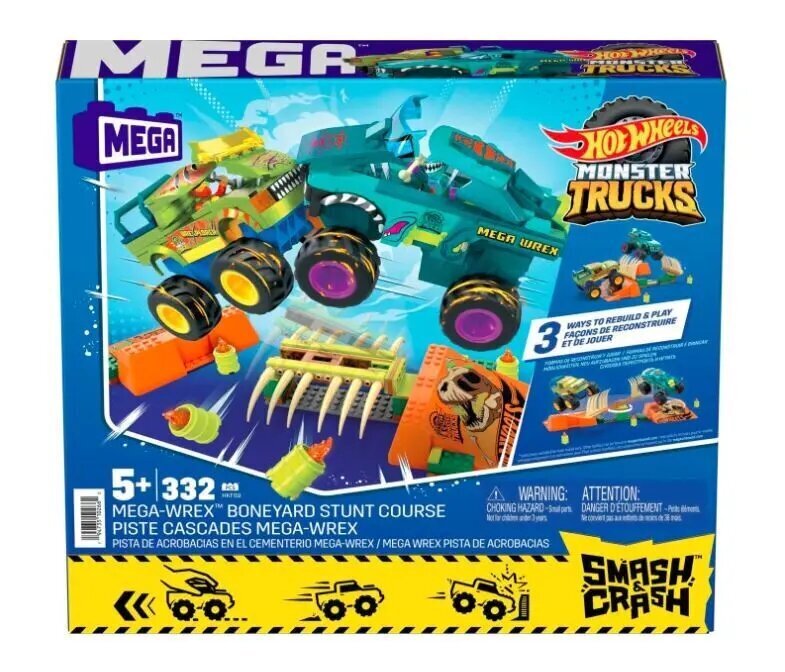 Celtniecības komplekts Hot Wheels Mega-wrex Mega Bloks cena un informācija | Rotaļlietas zēniem | 220.lv