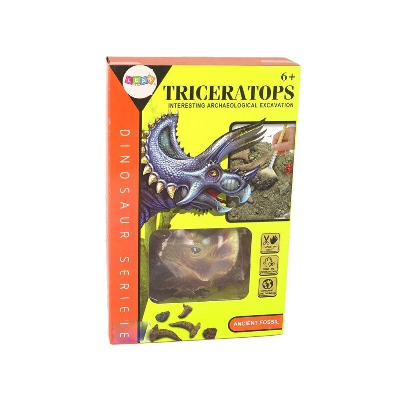 Mācību komplekts dinozauru izrakumi Triceratops Lean Toys цена и информация | Attīstošās rotaļlietas | 220.lv