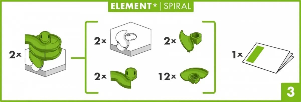 Interaktīvā sliežu sistēmas GratiTrax Ravensburger papildinājums Spiral цена и информация | Konstruktori | 220.lv