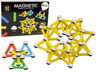 Magnētisko bloku konstruktors Magnetic Lean Toys, 62 d. cena un informācija | Konstruktori | 220.lv