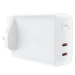 Сетевое зарядное устройство, Acefast, A32, двухпортовое, USB-C, PD 50 Вт, вилка UK, черный цена и информация | Зарядные устройства для телефонов | 220.lv