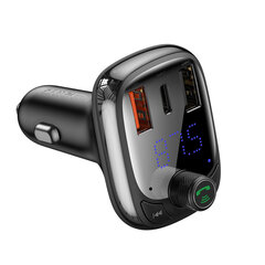 Bluetooth transmitter | car charger Baseus S-13 (Overseas Edition) - black цена и информация | Зарядные устройства для телефонов | 220.lv