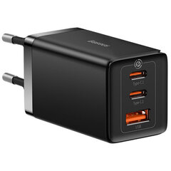 Baseus GaN5 Pro wall charger 2xUSB-C + USB, 65 Вт (black) цена и информация | Зарядные устройства для телефонов | 220.lv