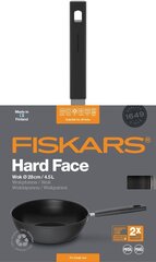 Fiskars Hard Face vokpanna, 28 cm/4,5 l cena un informācija | Pannas | 220.lv