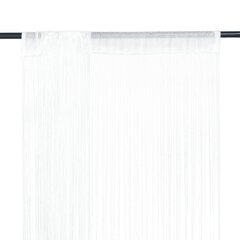 Веревочные шторы, 2 шт, 140x250 см, белые цена и информация | Шторы, занавески | 220.lv