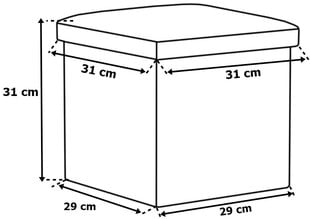 Saliekams polsterēts pufs DIEGO pelēks M izmērs cena un informācija | Sēžammaisi, pufi | 220.lv