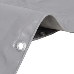 brezenta pārklājs, tents, 650 g/m², 3x5 m, pelēks цена и информация | Зонты, маркизы, стойки | 220.lv