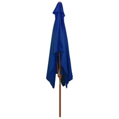 āra saulessargs ar koka kātu, zils, 200x300 cm цена и информация | Зонты, маркизы, стойки | 220.lv