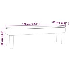 Sols, 100x30x30cm, pelēks cena un informācija | Sēžammaisi, pufi | 220.lv