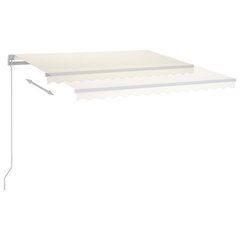 Automātiskā markīze ar LED/vēja sensoru, krēmkrāsas, 400x350 cm цена и информация | Зонты, маркизы, стойки | 220.lv