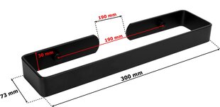 Kasos metāla sienas pakaramais 30 cm melns bēniņi цена и информация | Аксессуары для ванной комнаты | 220.lv