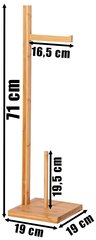 KEFAS dabīgā bambusa tualetes papīra statīvs цена и информация | Аксессуары для ванной комнаты | 220.lv
