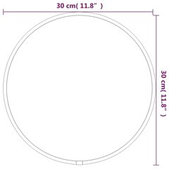 sienas spogulis, melns, Ø 30 cm, apaļš cena un informācija | Spoguļi | 220.lv