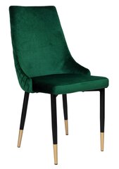 Vermont Velvet tumši zaļš polsterēts samta krēsls cena un informācija | Virtuves un ēdamistabas krēsli | 220.lv