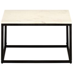kafijas galdiņš, 60x60x35 cm, akmens, balta marmora tekstūra cena un informācija | Žurnālgaldiņi | 220.lv