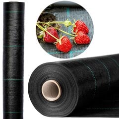 Agrotekstils agrotekstils melns 160 x 1000 cm 70 g/m2 cena un informācija | Dārza instrumenti | 220.lv