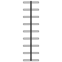 sienas vīna pudeļu plaukts 9 pudelēm, melna dzelzs цена и информация | Полки | 220.lv