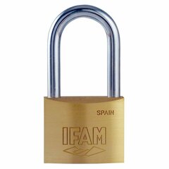 Замок с ключом IFAM K40AL Латунь Длинный (4 cm) цена и информация | Дверные замки | 220.lv