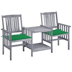 dārza krēsli ar matračiem un galdiņu, akācijas masīvkoks cena un informācija | Dārza mēbeļu komplekti | 220.lv