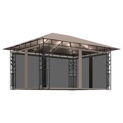 - dārza mēbeles ar kukaiņu sietu un spuldzēm, 4x3x2,73m, 180g / m² cena un informācija | Dārza nojumes un lapenes | 220.lv