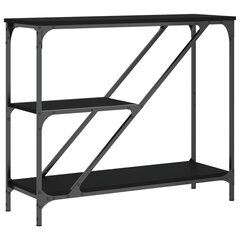 Konsoles galdiņš, melns, 88,5x30x75 cm, inženierijas koks cena un informācija | Konsoles galdiņi | 220.lv