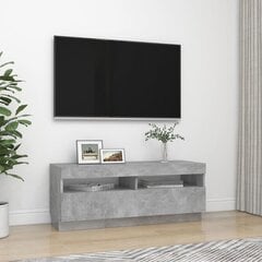 TV galdiņš ar LED lampiņām, 100x35x40 cm, betona pelēks цена и информация | Тумбы под телевизор | 220.lv