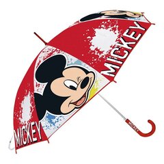 Lietussargs Mickey Mouse Happy Smiles Sarkans (Ø 80 cm) cena un informācija | Karnevāla kostīmi, maskas un parūkas | 220.lv