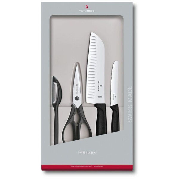 VICTORINOX 4 Priekšmetu Virtuves Komplekts Swiss Classic cena un informācija | Virtuves piederumi | 220.lv