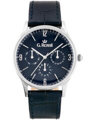 часы g. rossi - 10737a-6f1 (zg258e) синий/серебристый + коробка цена и информация | Мужские часы | 220.lv