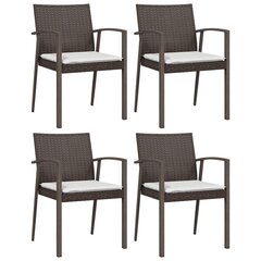 dārza krēsli ar matračiem, 4 gab., 56,5x57x83 cm, PE cena un informācija | Dārza krēsli | 220.lv