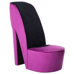 atpūtas krēsls ar augstu atzveltni, violets samts cena un informācija | Dārza krēsli | 220.lv