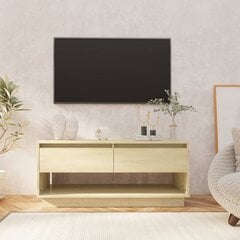 TV skapītis, ozolkoka krāsa, 102x41x44 cm, skaidu plāksne cena un informācija | TV galdiņi | 220.lv