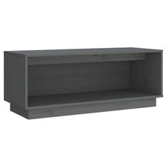 TV plaukts, pelēks, 90x35x35 cm, priedes masīvkoks cena un informācija | TV galdiņi | 220.lv