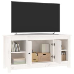 TV skapītis, balts, 103x36,5x52 cm, priedes masīvkoks cena un informācija | TV galdiņi | 220.lv