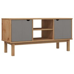 TV skapis (113,5x43x57cm), brūns/pelēks cena un informācija | TV galdiņi | 220.lv