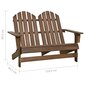 Divvietīgs dārza krēsls Adirondack, brūns cena un informācija | Dārza krēsli | 220.lv