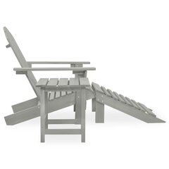 Garden Adirondack krēsls ar pufu un galdu, pelēks цена и информация | Комплекты уличной мебели | 220.lv