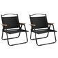 kempinga krēsli, 2 gab., melni, 54x43x59 cm, Oksfordas audums cena un informācija | Dārza krēsli | 220.lv