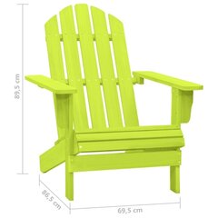Dārza krēsls Adirondack, zaļš cena un informācija | Dārza krēsli | 220.lv