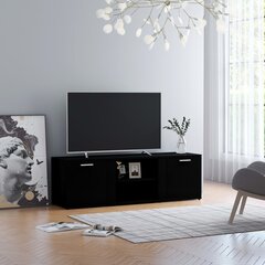 TV skapītis, melns, 120x34x37 cm, skaidu plāksne цена и информация | Тумбы под телевизор | 220.lv