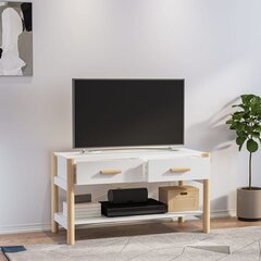 TV skapītis, balts, 82x38x45 cm, inženierijas koks cena un informācija | TV galdiņi | 220.lv