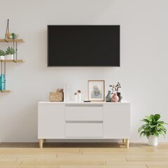 TV skapītis, balts, 102x44,5x50 cm, inženierijas koks cena un informācija | TV galdiņi | 220.lv